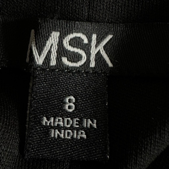 MSK Black Sleeveless Dress Drop Back & Front Size 8 - Picture 16 of 16